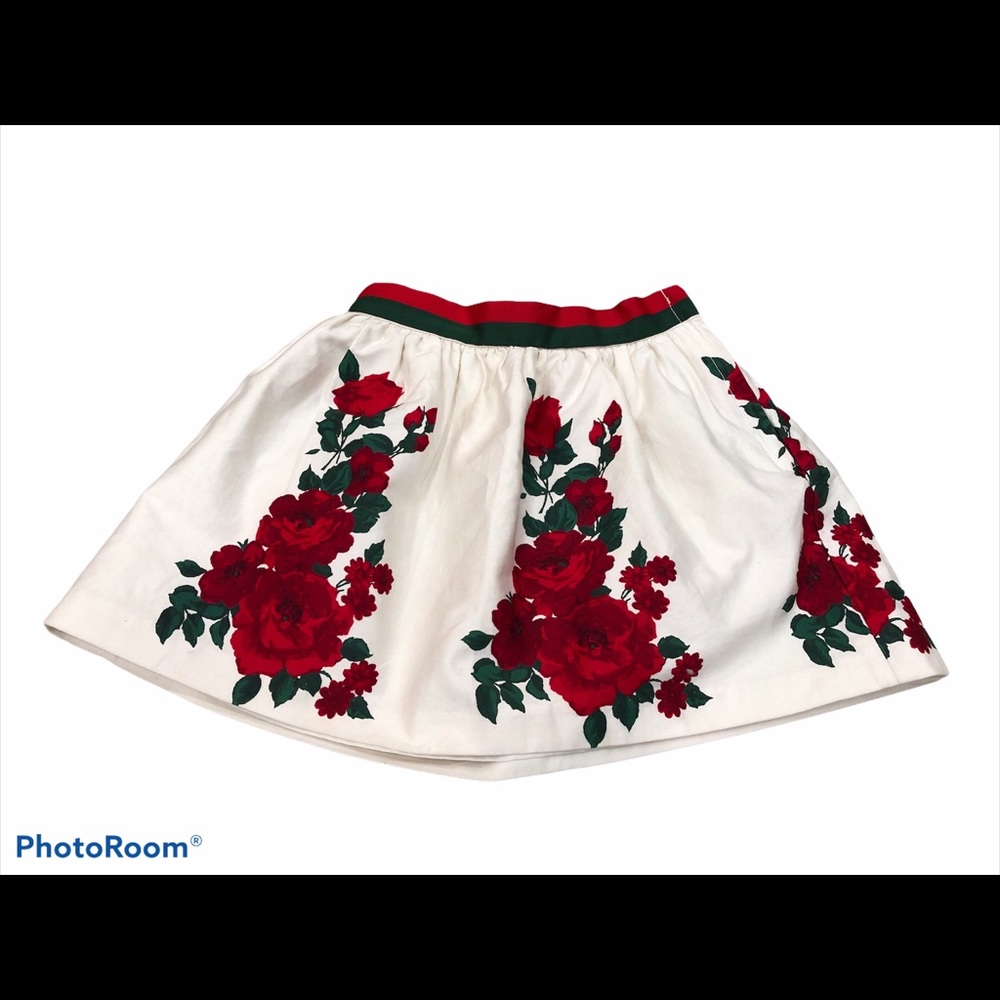 Janie and Jack red rose skirt